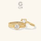  Nhẫn cưới vàng 14k dáng cầu hôn cho nam nữ Gix Jewel - GCR25050027 