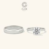  Nhẫn cưới đôi vàng 610 đẹp đính kim cương Moissanite - GCR25050025 