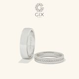  Nhẫn cưới vàng 14k đính kim cương tấm đẹp - GCR25050037 