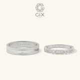  Nhẫn cưới cặp Eternity vàng 18k kim cương đẹp - GCR25050039 