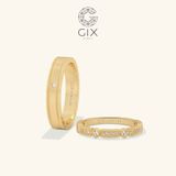  Nhẫn cưới cặp Eternity vàng 14k kim cương đẹp - GCR25050039 