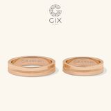  Nhẫn cưới vàng tây 14k bản to khắc hoa văn - GCR25050043 