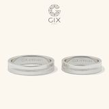  Nhẫn cưới vàng tây 14k bản to khắc hoa văn - GCR25050043 