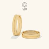  Nhẫn cưới vàng tây 14k bản to khắc hoa văn - GCR25050043 