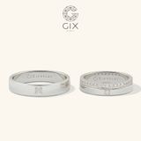  Nhẫn cưới vàng 14k nam nữ ghép đôi đính kim cương - GCR25050036 