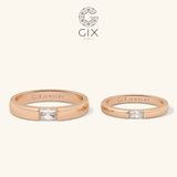  Nhẫn cặp bạc đơn giản đẹp đính đá nhân tạo CZ Gixjewel - GCR25050032 