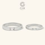  Nhẫn cưới vàng 10k đơn giản đẹp đính kim cương nhân tạo - GCR25050032 