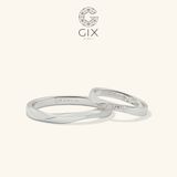  Nhẫn cưới vô cực vàng 18k đính Moissanite Gixjewel - GCR25050031 