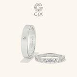  Nhẫn cưới Eternity vàng 610 đính kim cương Moissanite - GCR25050033 