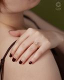  Nhẫn cầu hôn nữ vàng 18k dáng Halo đính kim cương Pear | Gixjewel 