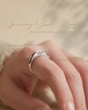  Nhẫn cầu hôn vàng trắng kim cương xoay - Spinning Stone | Gix Jewel 