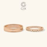  Nhẫn cưới cặp Eternity vàng 18k kim cương đẹp - GCR25050039 