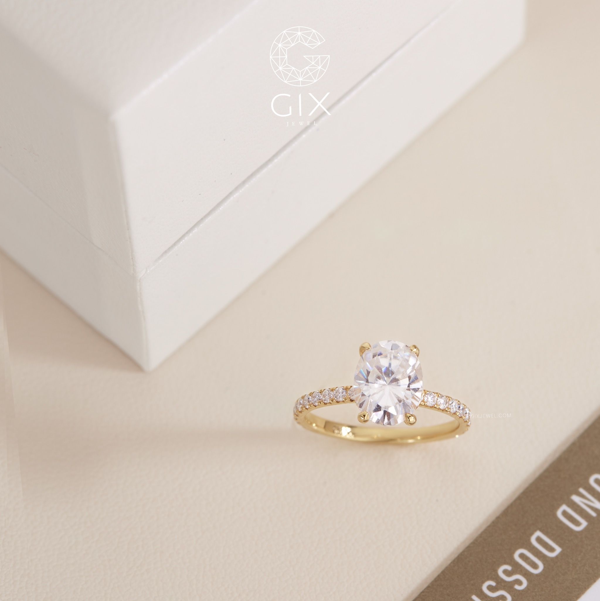 Nhẫn cầu hôn bạc Oval Dream | Gix Jewel 