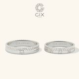  Nhẫn cưới vàng 18k hình vương miện đính đá Gix Jewel - GCR25050117 