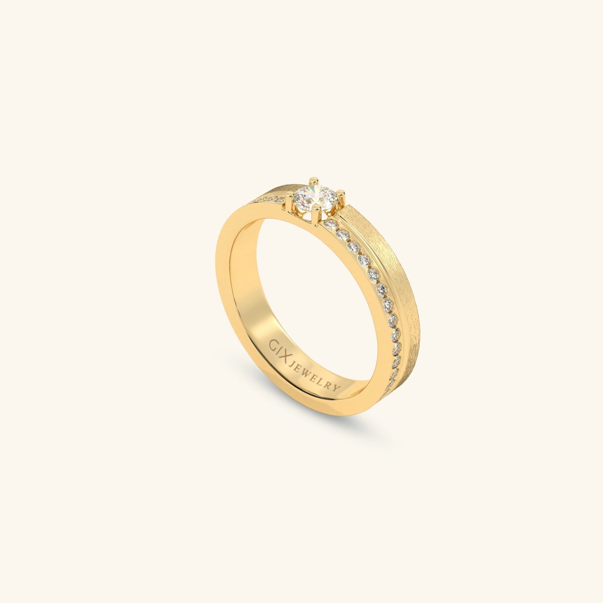  Nhẫn cưới vàng thiết kế đính đá cao cấp - GCR25050252 | Gix Jewel 