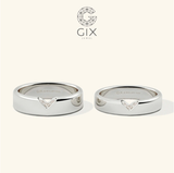  Nhẫn cưới trái tim vàng 18k thiết kế đẹp kim cương cao cấp sang trọng Gix Jewelry 