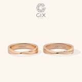 Nhẫn cưới Mobius vô cực vàng 18K đính kim cương Gix Jewel - GCR25050093 