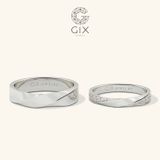  Nhẫn cưới vàng 14k đính kim cương đơn giản đẹp Gix - GCR25050060 