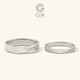  Nhẫn cưới vàng 16k đính kim cương đơn giản đẹp Gix - GCR25050060 