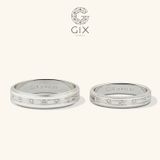  Nhẫn cưới vàng 610 kiểu mới đính kim cương tấm Gix - GCR25050065 