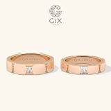  Nhẫn cưới vàng 610 đính kim cương Moissanite Gix - GCR25050070 