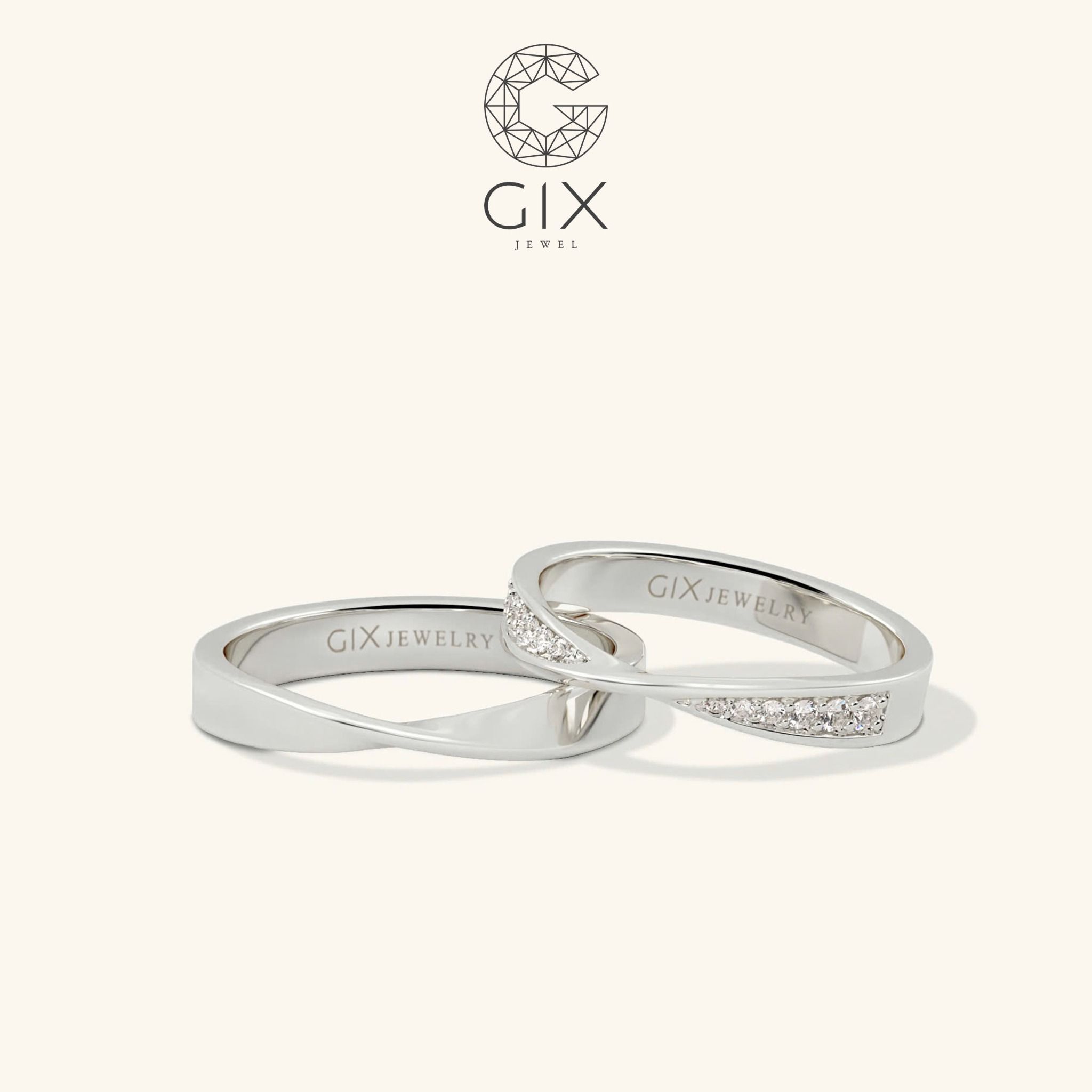  Nhẫn Cặp Bạc Hình Vô Cực Đính Đá - Ouroboros | GCR25050018 