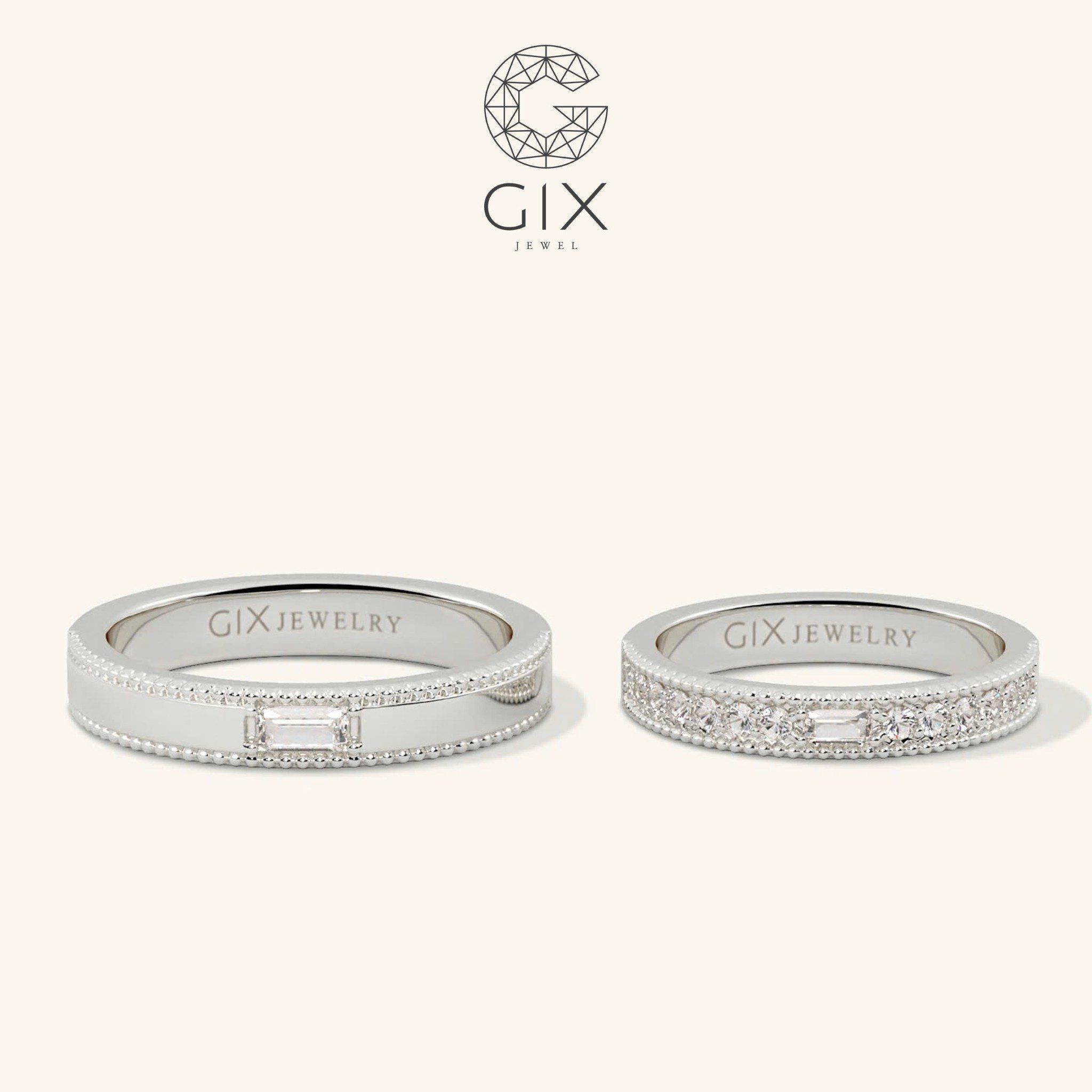  Nhẫn Cưới Vàng 18K Kim Cương - Eternyx | GCR25050011 