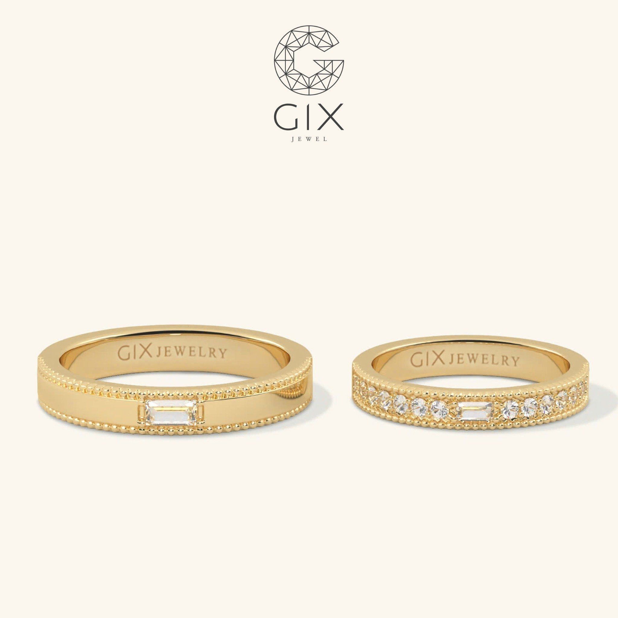  Nhẫn Cưới Vàng 14K Kim Cương - Eternyx | GCR25050011 