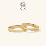  Nhẫn Cưới Vàng 16K Vô Cực Đính Kim Cương - Ouroboros | GCR25050018 