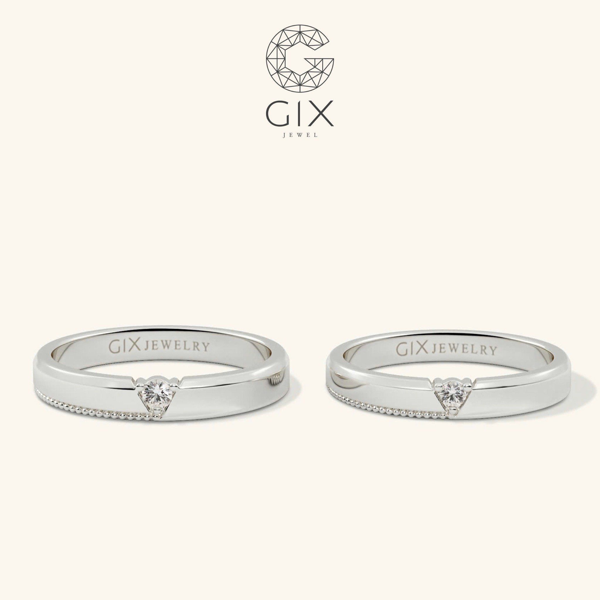  Nhẫn Cưới Đẹp Vàng 18k Đính Kim Cương - Revela | GCR25050012 