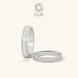  Nhẫn cưới vàng 14k đơn giản đẹp khắc chữ theo yêu cầu Gix - GCR25050097 