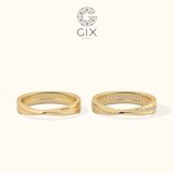  Nhẫn cưới Mobius vô cực vàng 18K đính kim cương Gix Jewel - GCR25050093 
