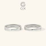  Nhẫn cưới vô cực Mobius vàng 610 đính kim cương Gix Jewel - GCR25050093 