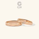  Nhẫn cưới Forte vàng 18k đính kim cương Gix Jewel - GCR25050091 