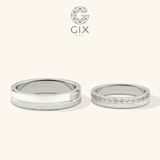  Nhẫn cưới vàng 14k bản to đẹp khắc hoa văn Gix Jewel - GCR25050095 