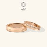  Nhẫn cưới vàng 18k bản to đẹp khắc hoa văn Gix Jewel - GCR25050095 