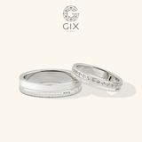  Nhẫn cưới vàng 18k bản to đẹp khắc hoa văn Gix Jewel - GCR25050095 