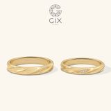  Nhẫn cưới Forte vàng 18k đính kim cương Gix Jewel - GCR25050091 