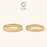  Nhẫn cưới Forte vàng 10k đính kim cương Gix Jewel - GCR25050091 