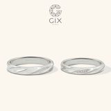 Nhẫn cưới Forte vàng 10k đính kim cương Gix Jewel - GCR25050091 
