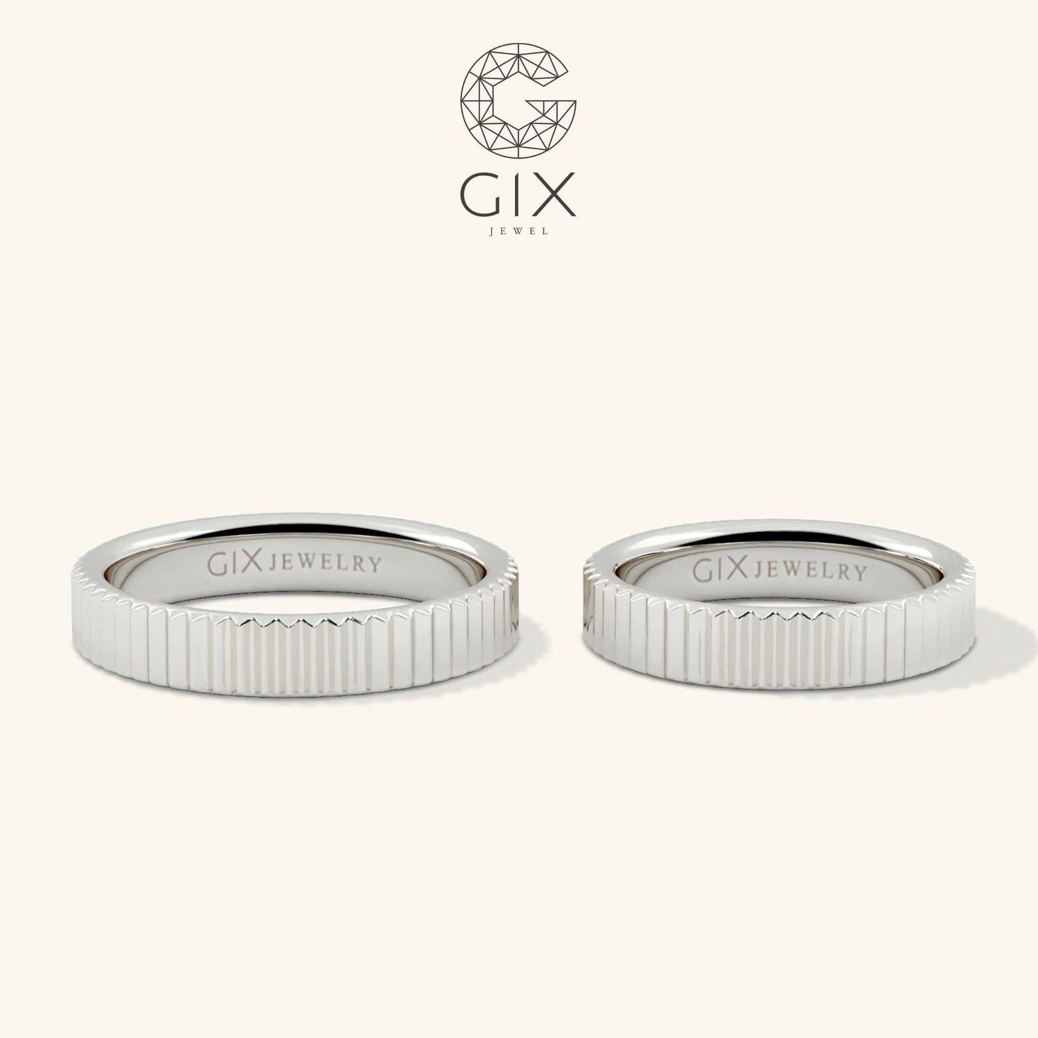  Nhẫn Cưới Vàng 610 Vát Cạnh - Metrica | GCR25050003 