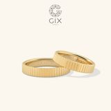  Nhẫn Cưới Vàng 18K Vát Cạnh - Metrica | GCR25050003 