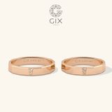  Nhẫn Cưới Vàng 18K Vát Cạnh - Loyelle | GCR25050008 