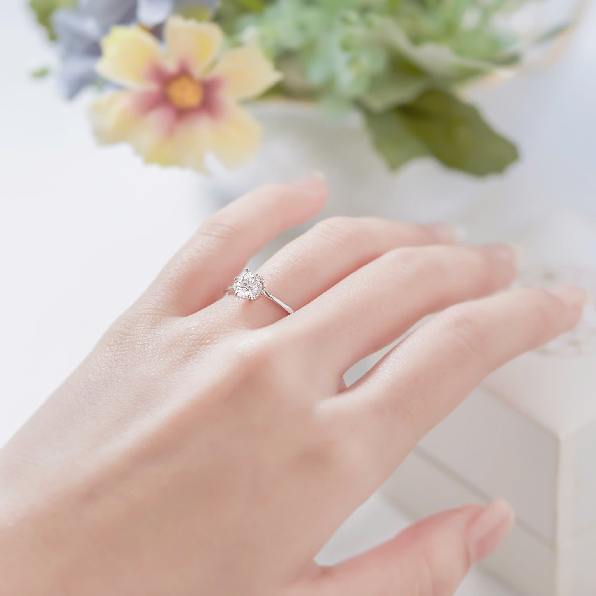  Nhẫn cầu hôn vàng 18k Sweet Fern | Gixjewel 