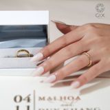  Nhẫn cưới Mobius vô cực vàng 18K đính kim cương Gix Jewel - GCR25050093 