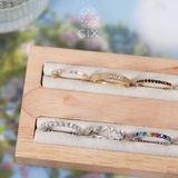  [CÓ SẴN] Nhẫn vàng trắng 14k tim gập full vòng - size 12.5 