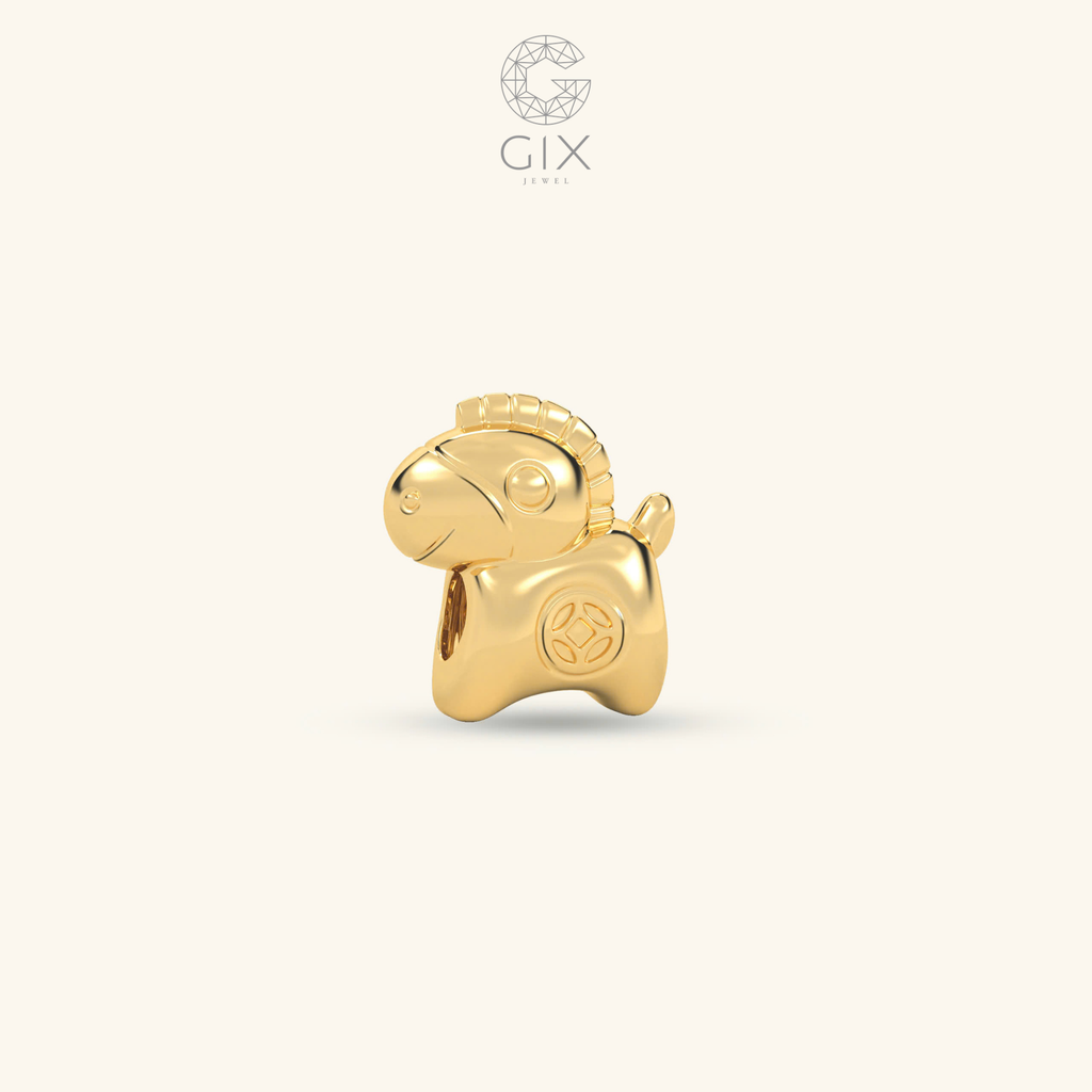  Charm ngựa Kim Mã bạc & vàng 18k | Gix Jewel 