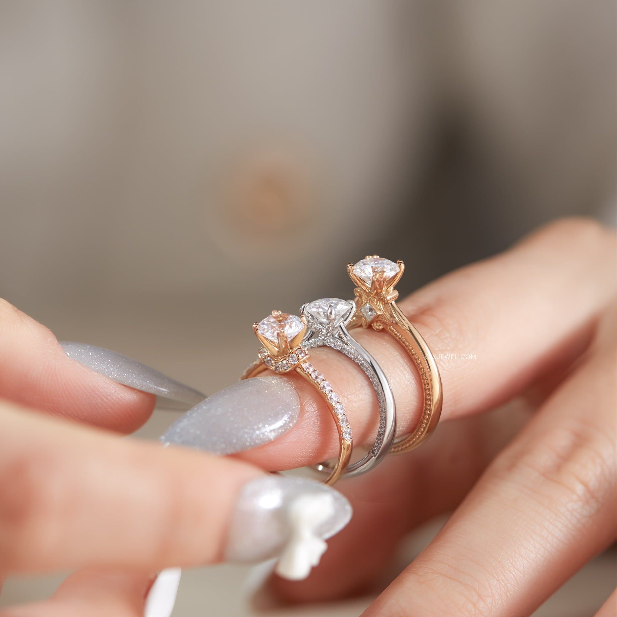  Nhẫn cầu hôn bạc Ivory Crown | Gix Jewel 