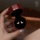  [CÓ SẴN] Bông tai moissanite trái tim vàng vàng 14k - GBT25050106 