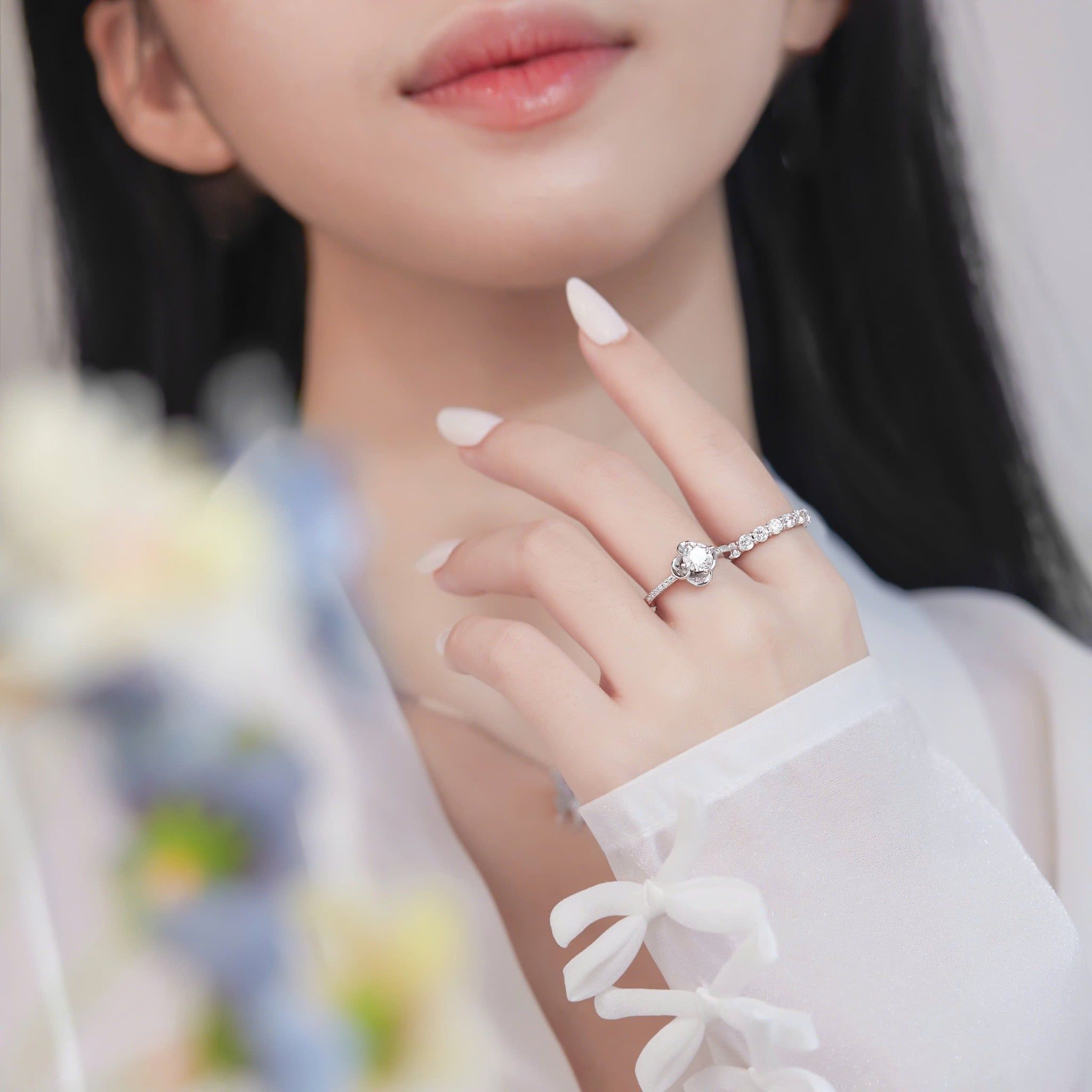  Nhẫn cầu hôn vàng 10k Flora Ring | Gix Jewel 